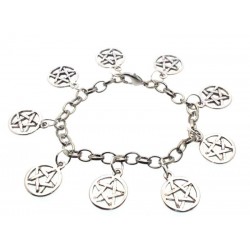 Metal Pentacle Charm Bracelet